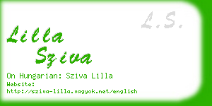 lilla sziva business card